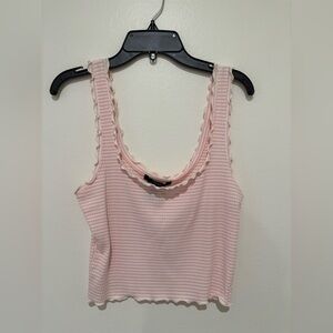 Forever 21 Pink Ruffle Top size medium